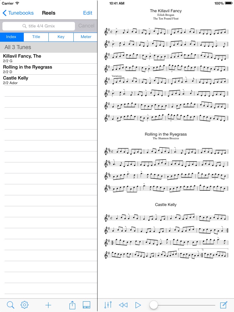 Tunebook screenshot 3