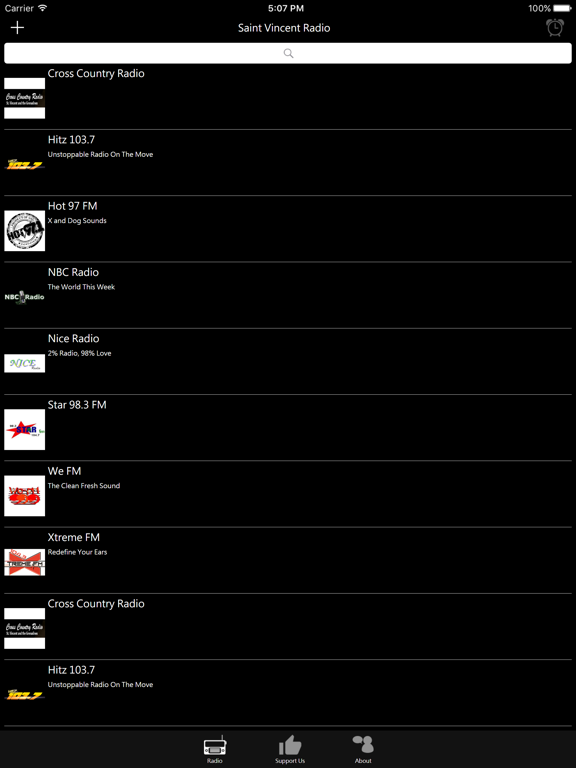 Saint Vincent Radio iPad screenshot 1 - Entertainment app