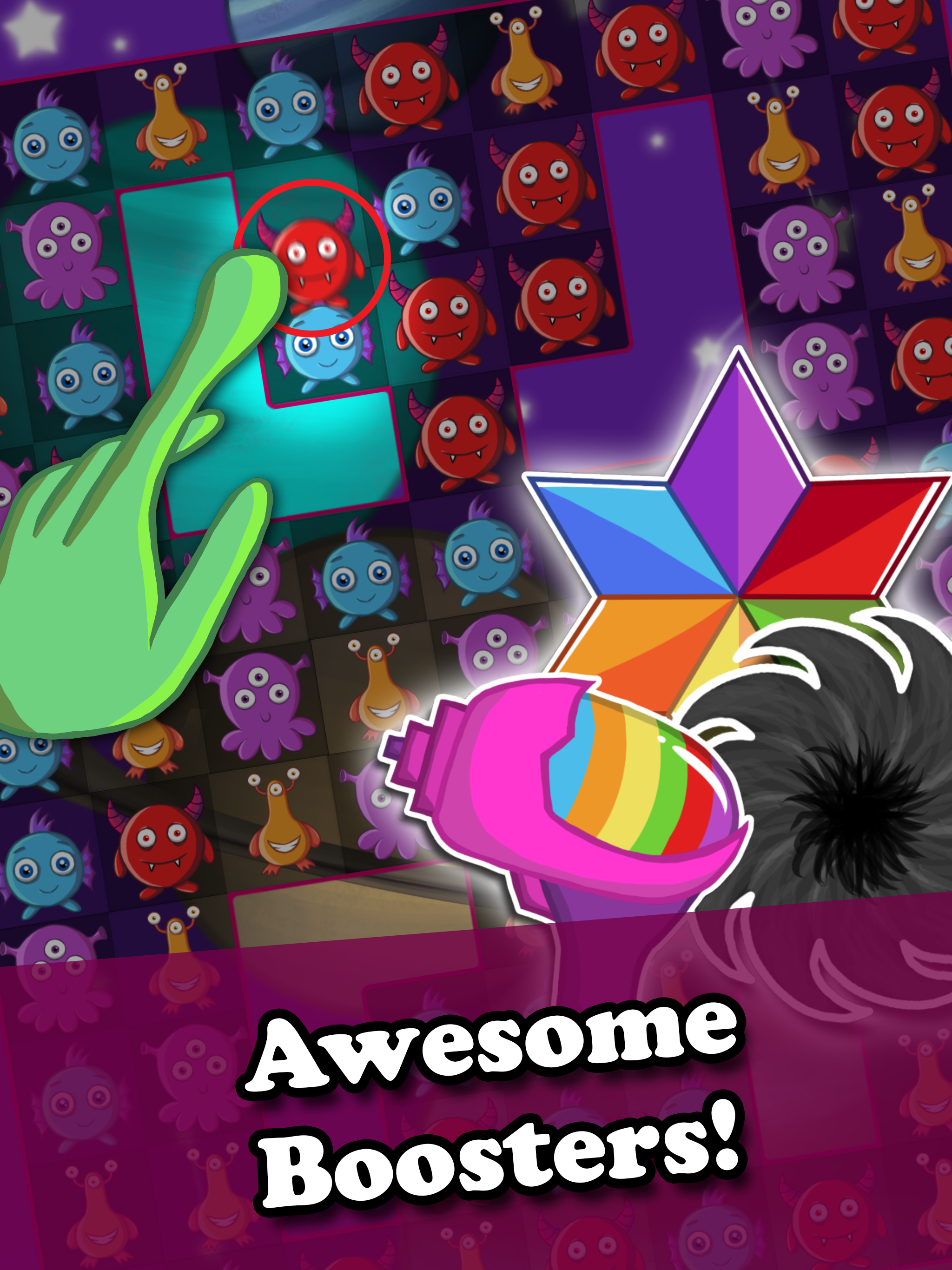 Cute Aliens - Match 3 Invasion screenshot 10