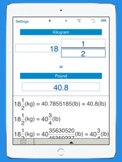 Pounds to kilograms and kg to lb weight converter iPad image 4