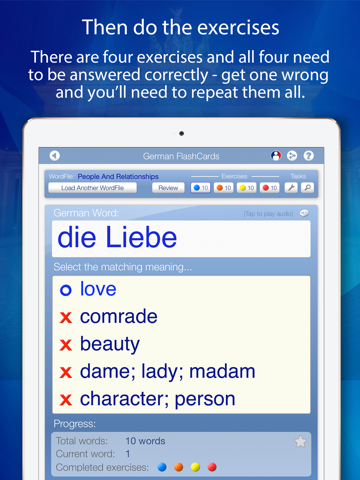Learn German FlashCards for iPad screenshot 4