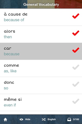 cRaMiT French GCSE Vocabulary screenshot 3