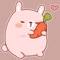 Pink Rabbit Stickers For iMessage