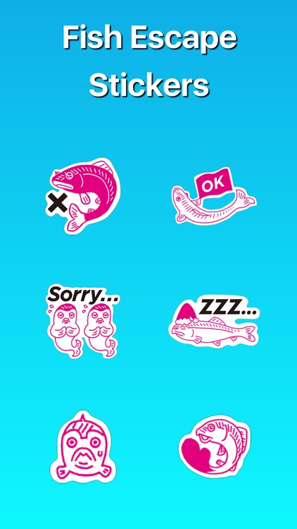 Fish Escape from Divers Stickers