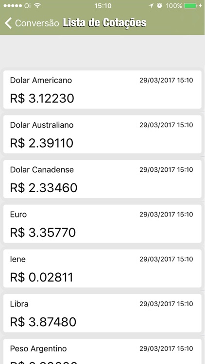 Cotação screenshot-4