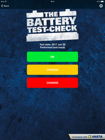 VARTA batteritest screenshot 2