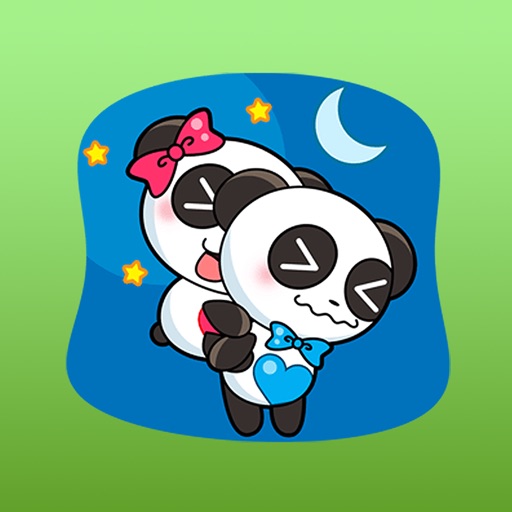 Cute Couple of Panda Stickers icon