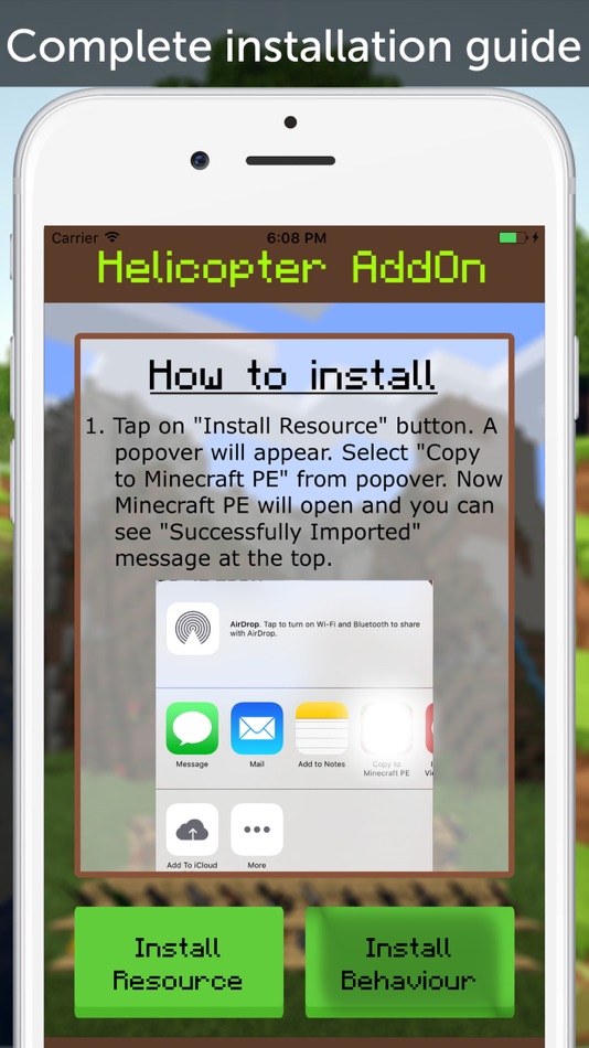Helicopter AddOn for MCPE - 1.0 - (iOS)