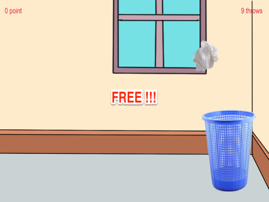 Throw Paper In Bin - Play Paper Ball Toss iPad screenshot
