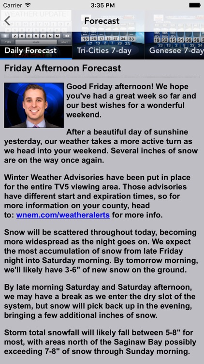 WNEM TV5 Weather screenshot-4