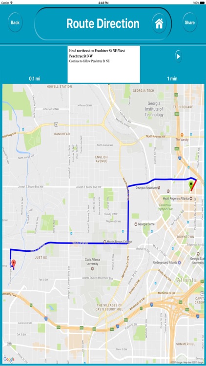 Atlanta City Georgia USA Offline Map Navigation