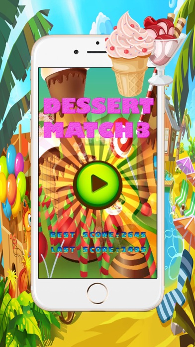 Dessert Match3 Games - マッチ3 マッチ棒 ミニパズルのおすすめ画像1