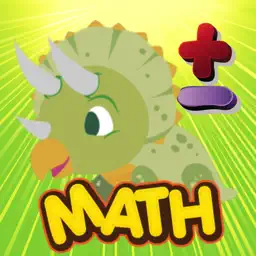 Dinosaur math learning games for kids in 1st grade app icon