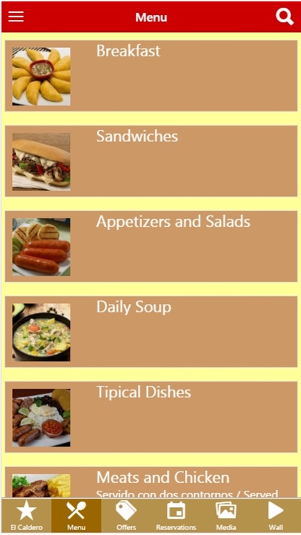 El Caldero Latin Restaurant.