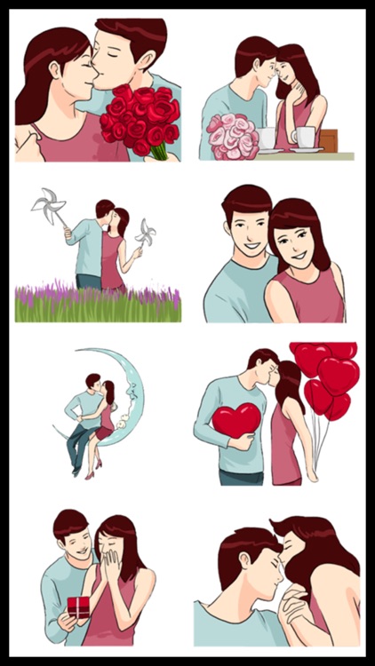 Lovers Couple 3 Stickers