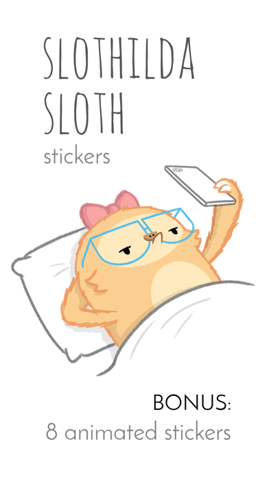 How to cancel & delete Slothilda Sloth Stickers from iphone & ipad 1