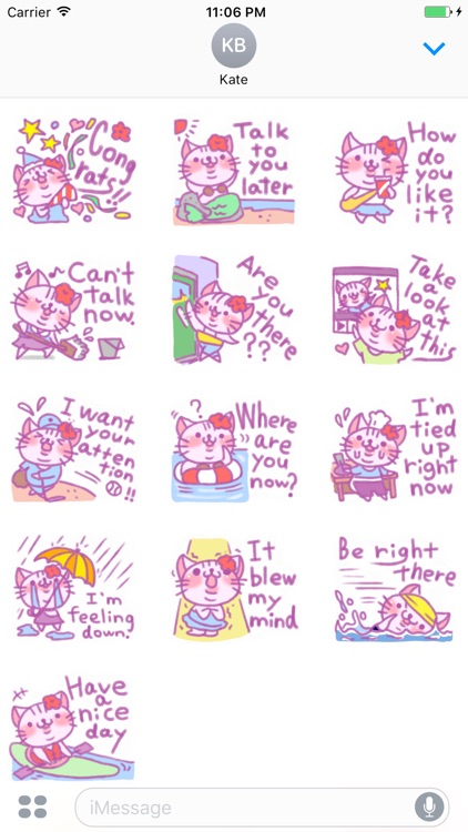 Dahlia The Lovely Kitten English Stickers