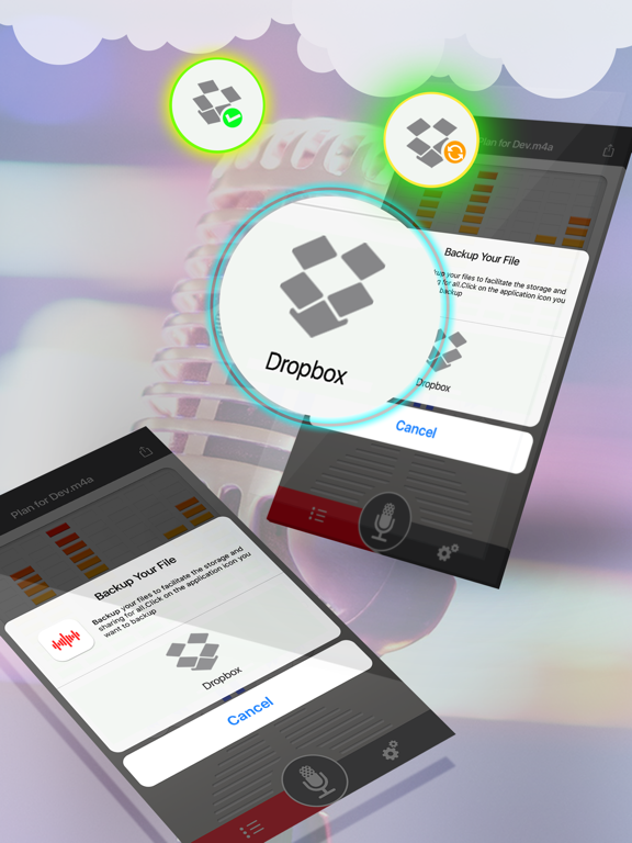 Voice Recorder for dropbox iPad screenshot 5 - Productivity app