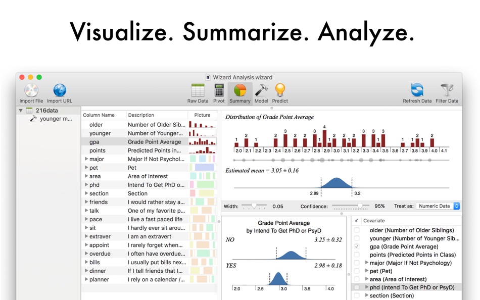 #1. Wizard - Statistics & Analysis (macOS) 由: Evan Miller