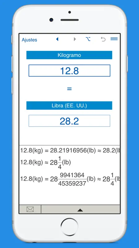 Libras a kilogramos y kg a lb convertidor de peso screenshot 3 of 5