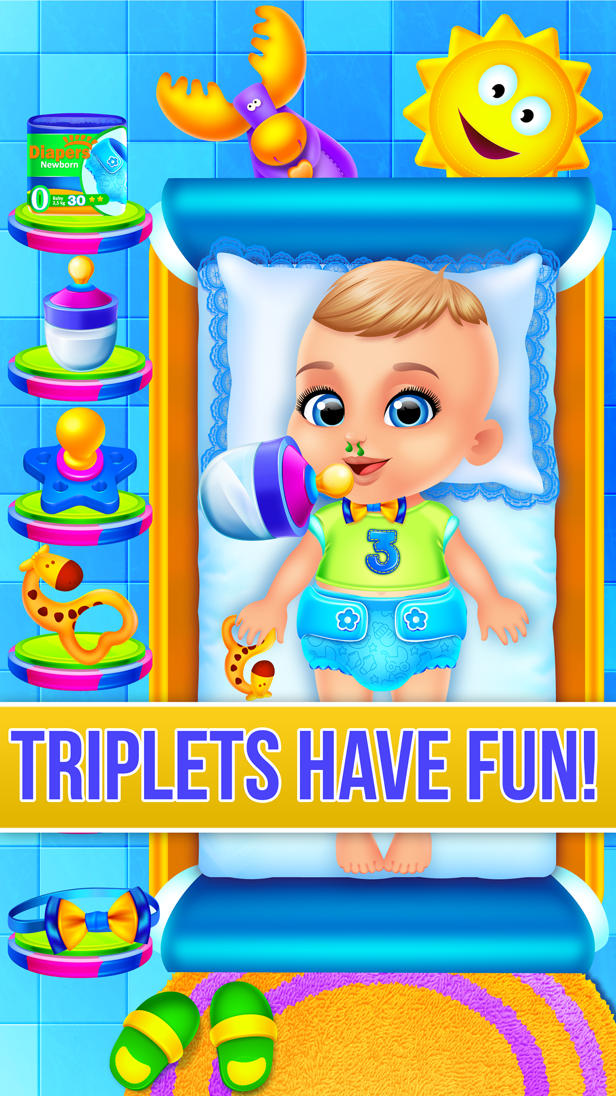 Mommy's Triplets Baby Story - Makeup & Salon Games