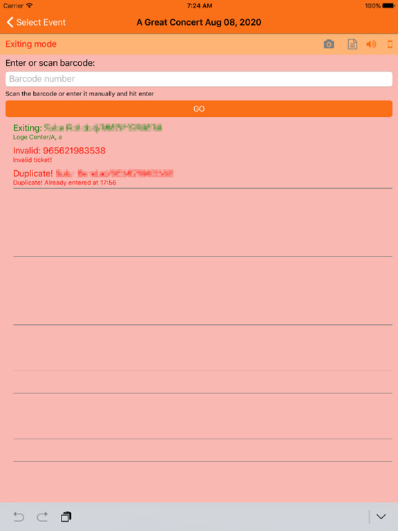Ticketor Gate iPad screenshot 4 - Business app