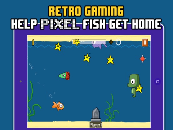 Floppy Splashy Fish - Underwater Flappy Adventure iPad app afbeelding 1