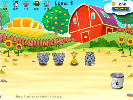 Tiny Matching Zoo iPad screenshot