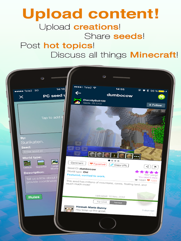 Screenshot #5 for Seeds Lite For Minecraft - Server, Skin, Community
