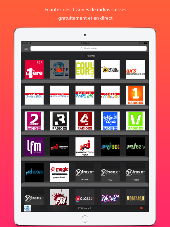 Screenshot #4 pour Radios Suisse : le meilleur de la radio SW