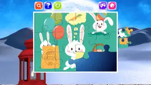 Lovely easter bunny jigsaw puzzle for kids screenshot #2 for iPhone