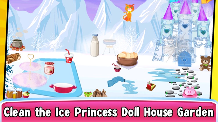 Ice Princess Doll House Cleaning Games screenshot-4