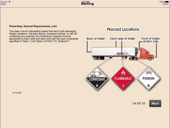 Hazmat Training General Awareness/Familiarization iPad screenshot 1 - Reference app