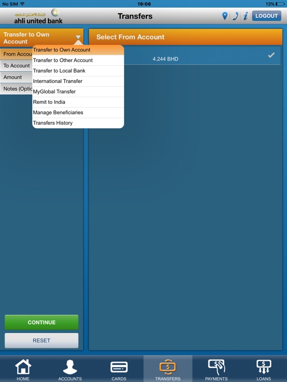 AUB M-Bank Bahrain for iPad