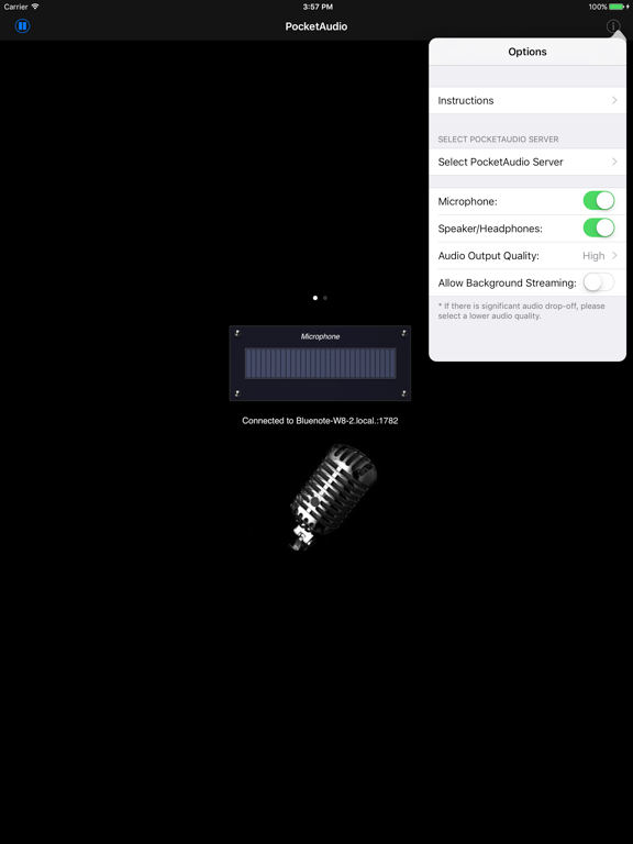 Screenshot #5 pour PocketAudio (Microphone)