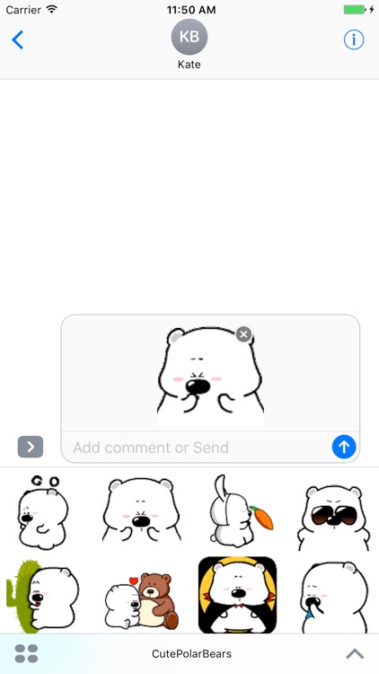 White Bear Animated Stickers