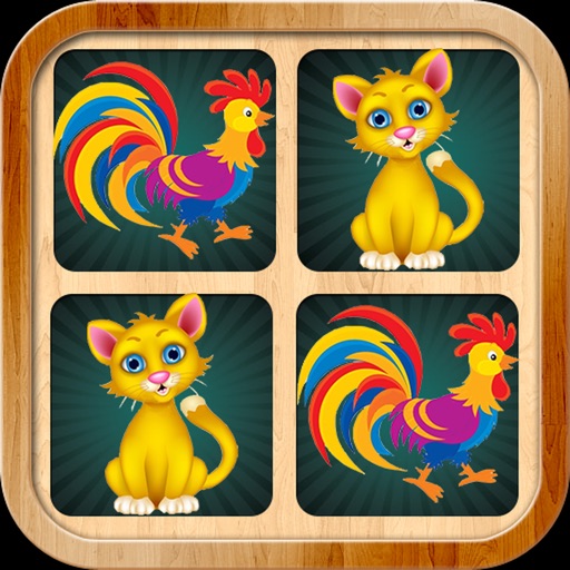 Animals matching game for kids with real sounds Icon