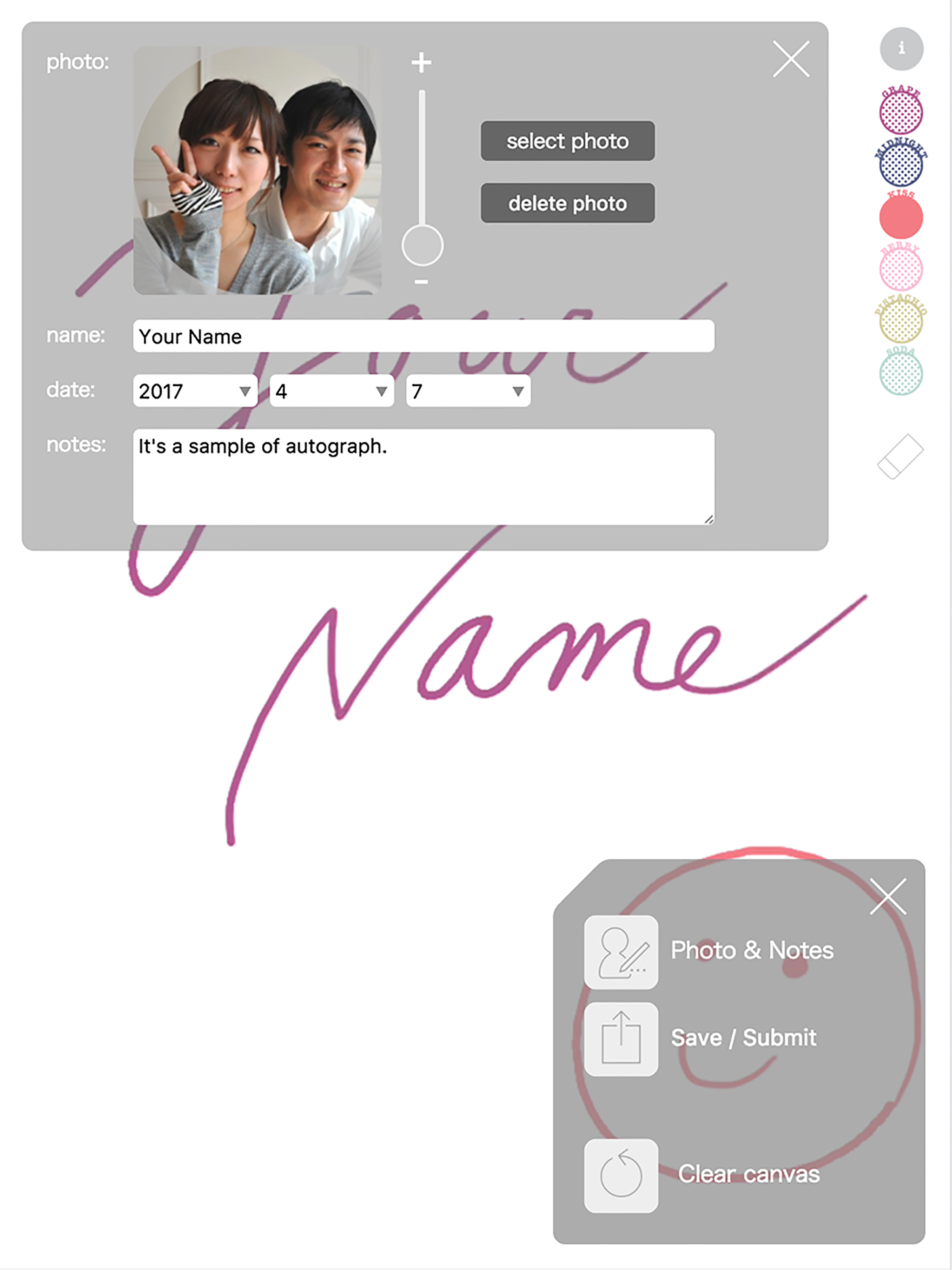 Autograph app
