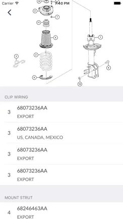 Car Parts for Chrysler - ETK Spare Parts Diagrams iPhone image 2