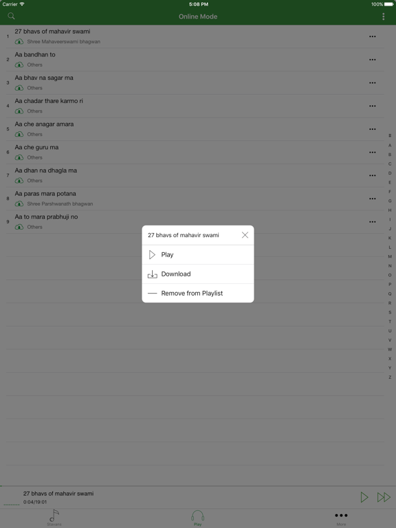 Jain Stavans and Stotras iPad screenshot 4 - Music app
