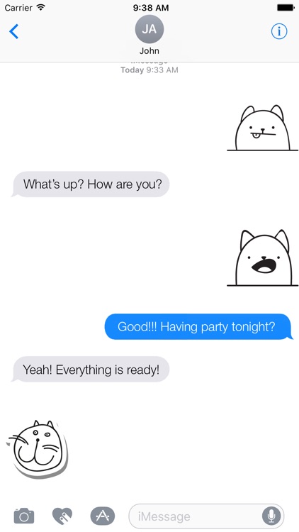 Manga Cat Stickers - Manga Cat Emoji Set