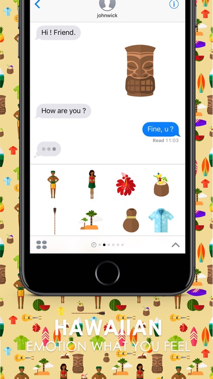 Aloha Set Cute Hawaiian Stickers for iMessage