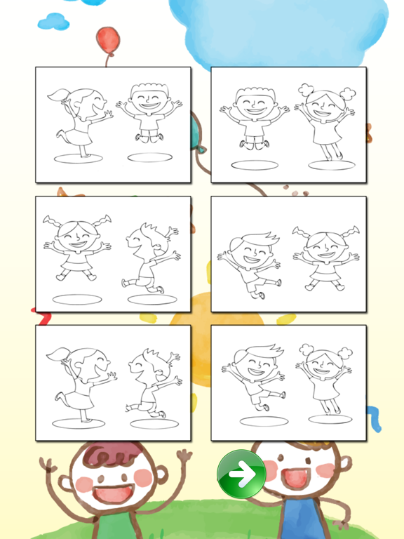 Screenshot #5 pour Les petits garçons et une fille Pages coloriage po