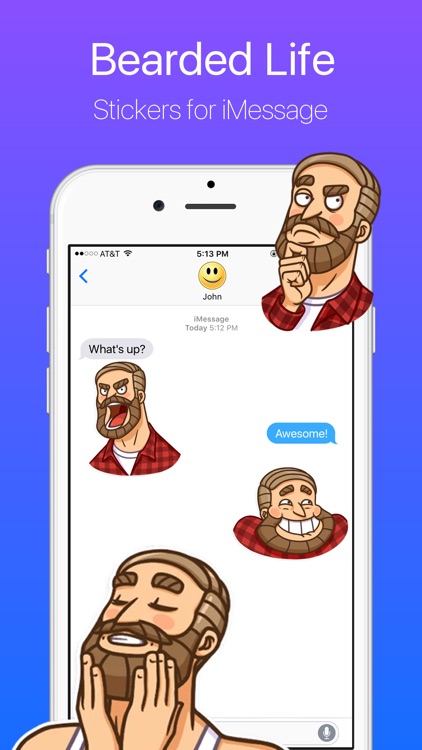 Life with a Beard Stickers