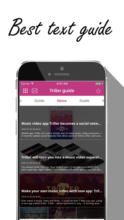 Guide for Triller - Music Video Network Edition