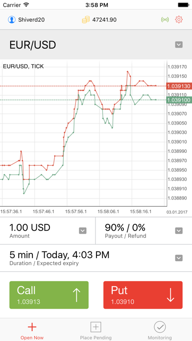 Screenshot #1 pour Dukascopy Binary Trader