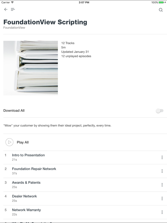 Hub Audio iPad screenshot 3 - Business app