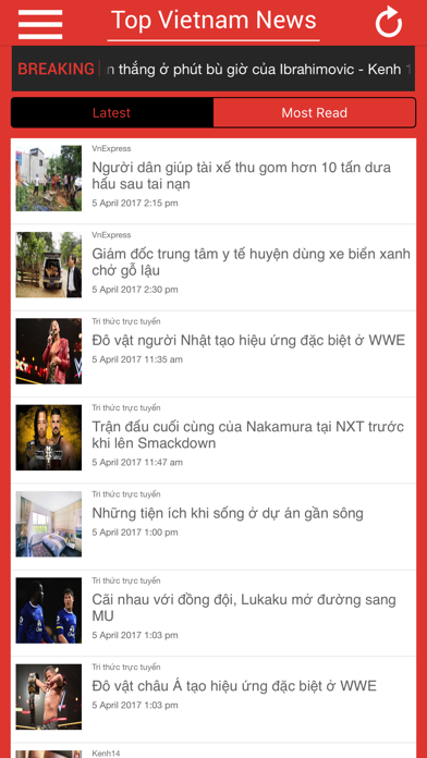 Screenshot #1 pour Top Vietnam News