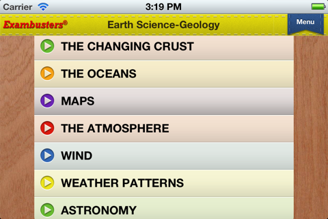 Praxis II Earth Science Flashcards Exambusters screenshot 2