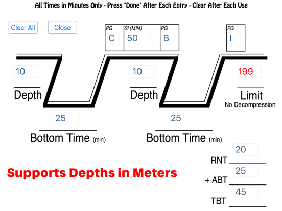 Ez Dive Planner iPad app afbeelding 5